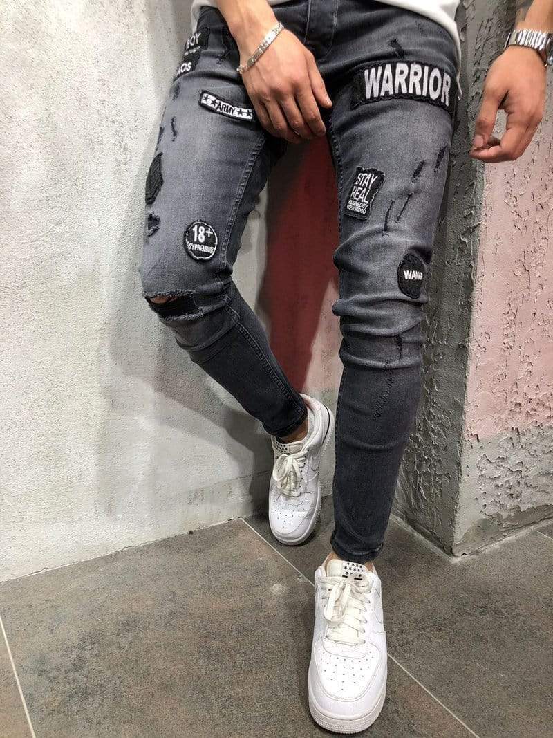 Dunkelgraue Warrior Jeans - Kai