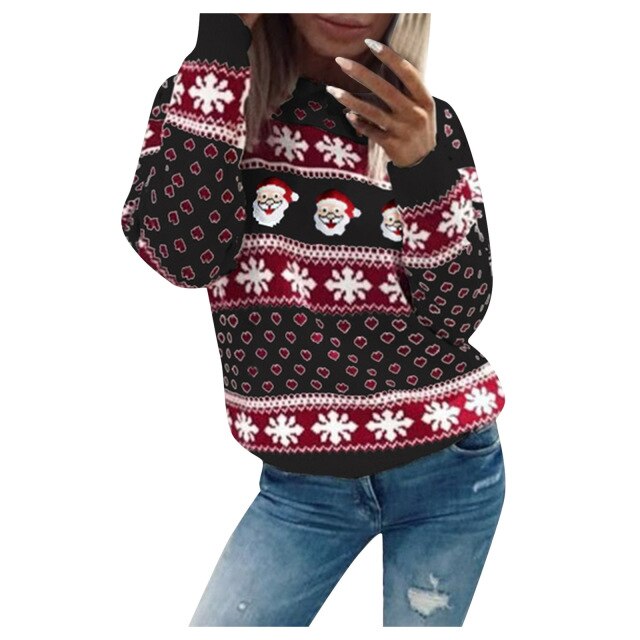 Festlicher Weihnachtsmann Pullover Für Fröhlichen Feiertagsstil Für Frauen