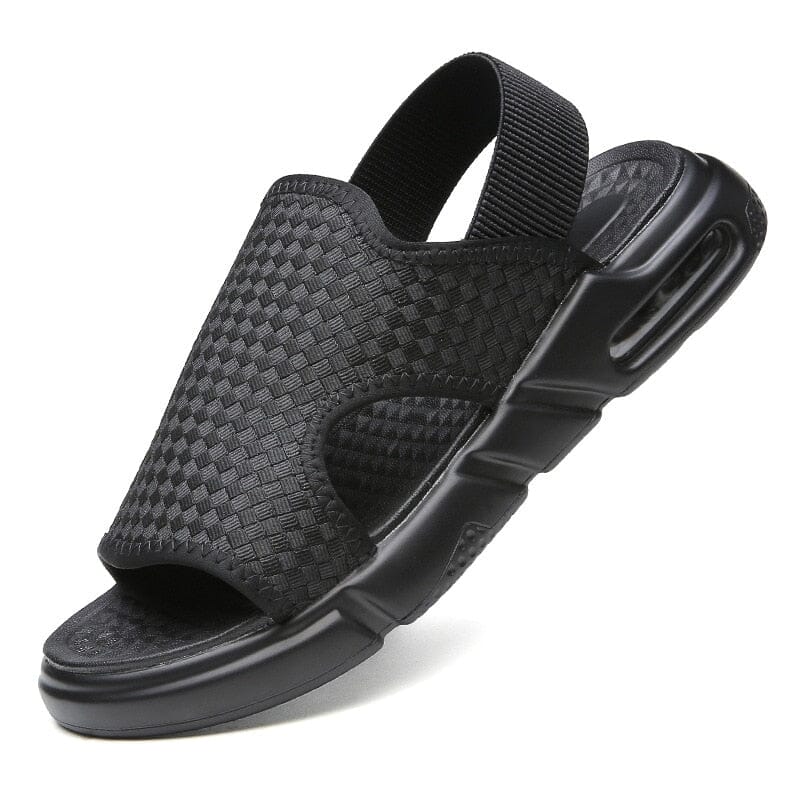 Ava - Schwarze Luftige Komfortsandalen