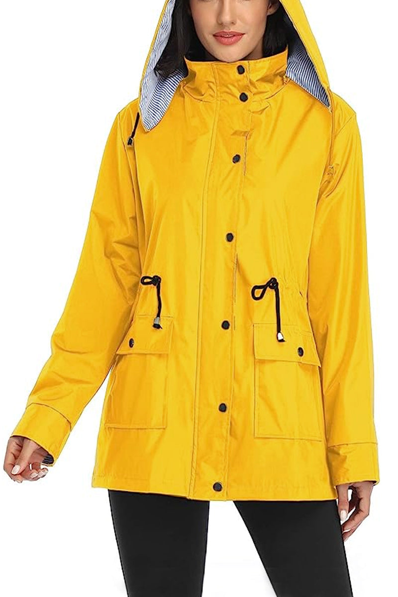 Windbreaker mit Kapuze und gestreifter Windjacke-Regenjacke