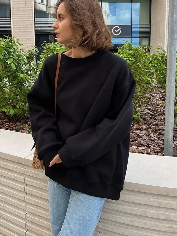 Lässiger Chic Oversize-Pullover Für Frauen